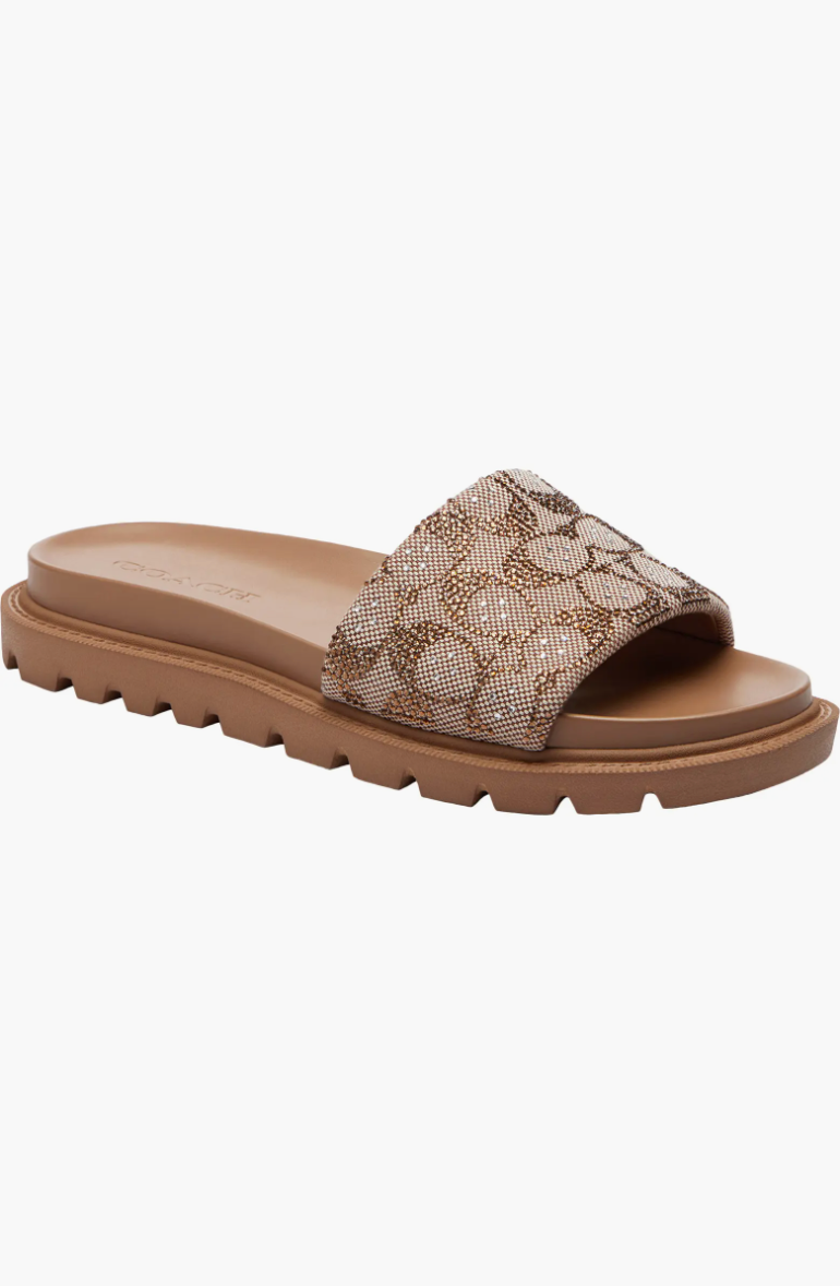 Signature Crystal Jaquard Slide