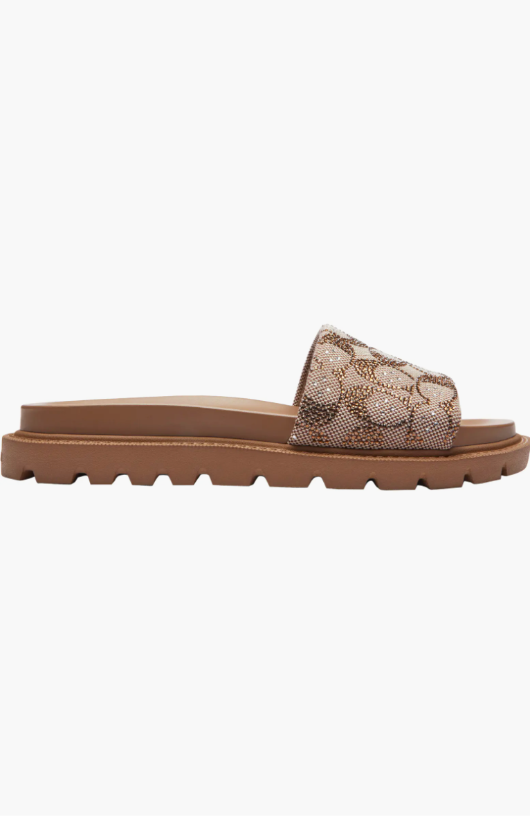 Signature Crystal Jaquard Slide