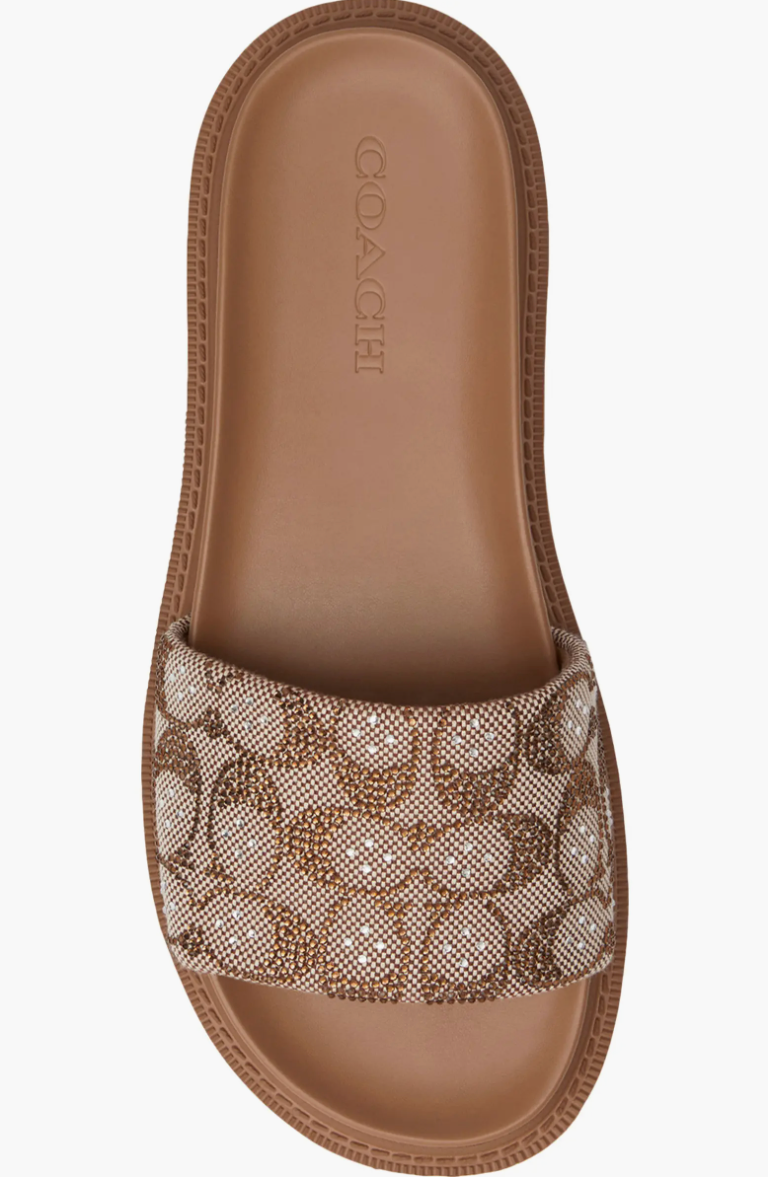 Signature Crystal Jaquard Slide