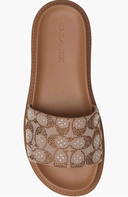 Signature Crystal Jaquard Slide